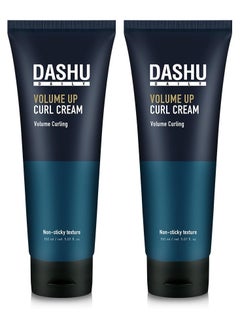 Dashu DASHU Daily Volume Up Curl Cream | Hair Curling Cream for Men & Women w/Vegetable Oil & Protein Ingredients | Hydrating Curl Cream for Wavy Hair | Curly Hair Care Products (Pack of 2, 5.46 Fl. Oz.)  - Image 1
