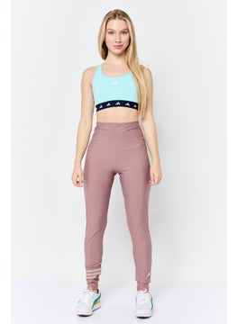 Adidas Women Brand Logo Swim Pants, Mauve  - Image 2