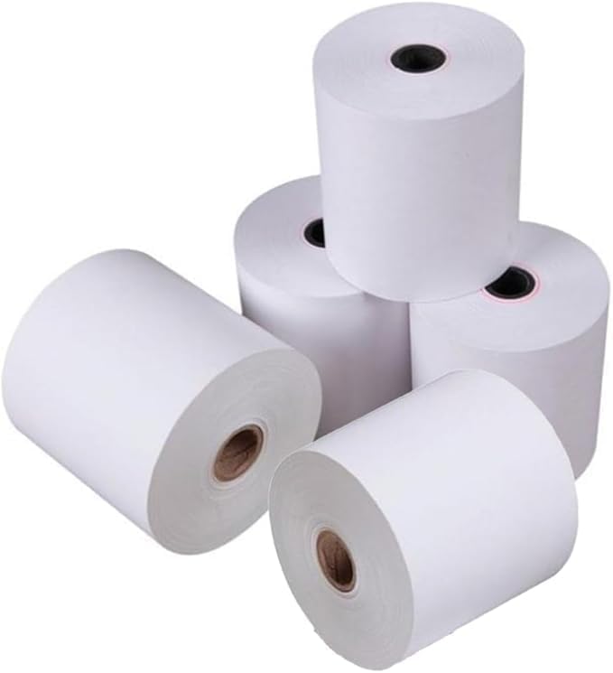 (6) Thermal Paper Roll 80 mm for Cashier Printer (50 Meter) Pack of (6 pcs,12 pcs,92 pcs)