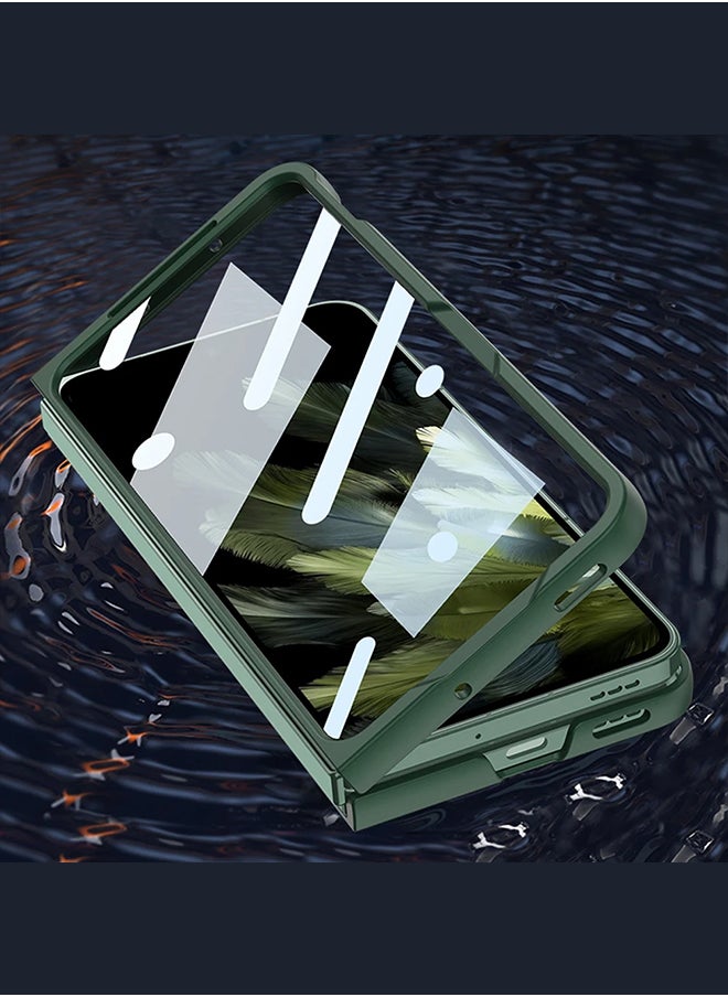 CATANES - OnePlus Open Case with Screen Protector Shockproof PC Cover Protective Lightweight Bumper Fold Case Green - Image 1