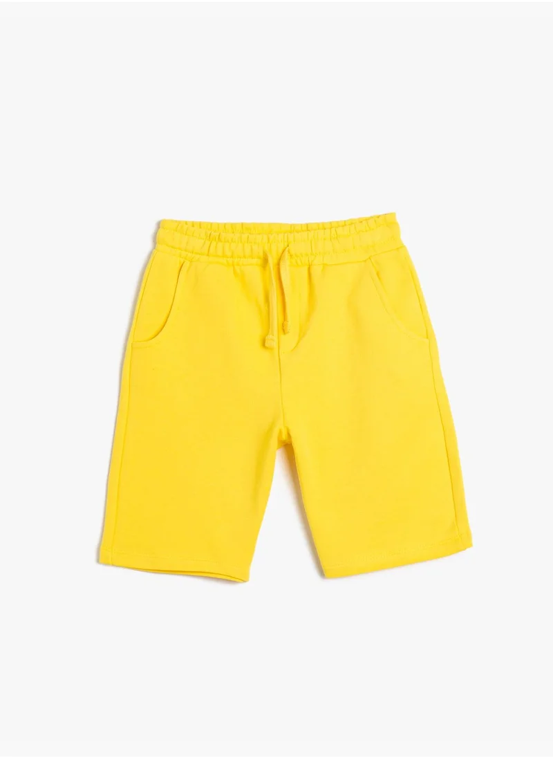 KOTON Basic Shorts Drawstring Pocket Detail Cotton