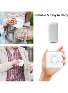 Generic Mini Photo Printer Blue Pocket Bluetooth Thermal Printers with ...