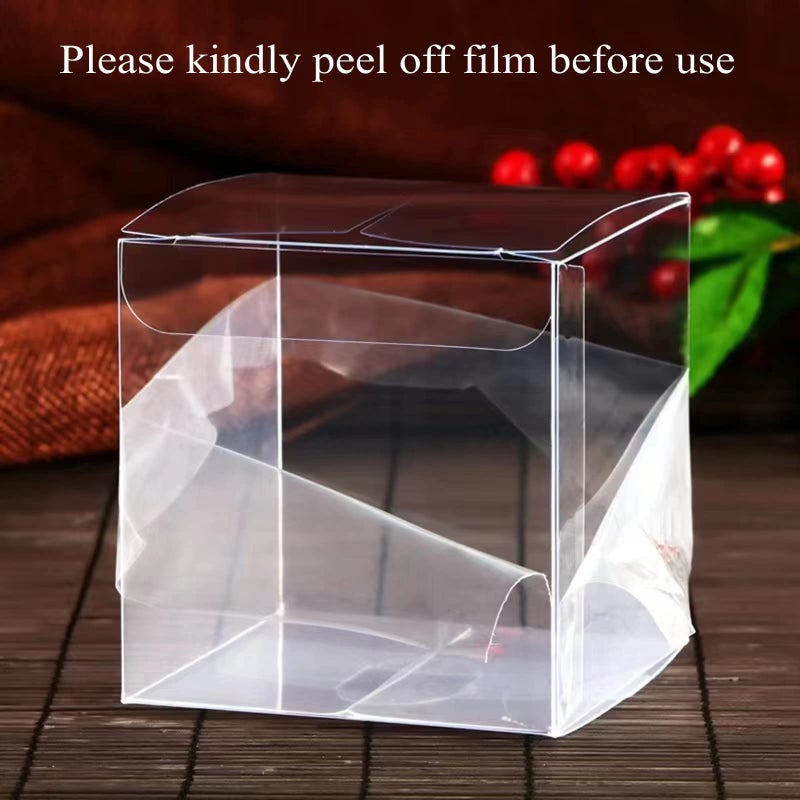 RomanticBaking 50 Pack Bulk 2x2x2 Inch Clear Gift Boxes Macaron Boxes Gift Boxes Small Chocolate Bomb Box Birthday Wedding Party Favor Boxes - Image 4