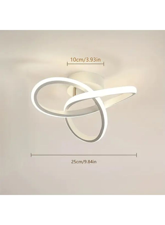 White Ceiling Light Adjustable 3 Color Temperatures Dimmable Semi Flush Mount - Image 3