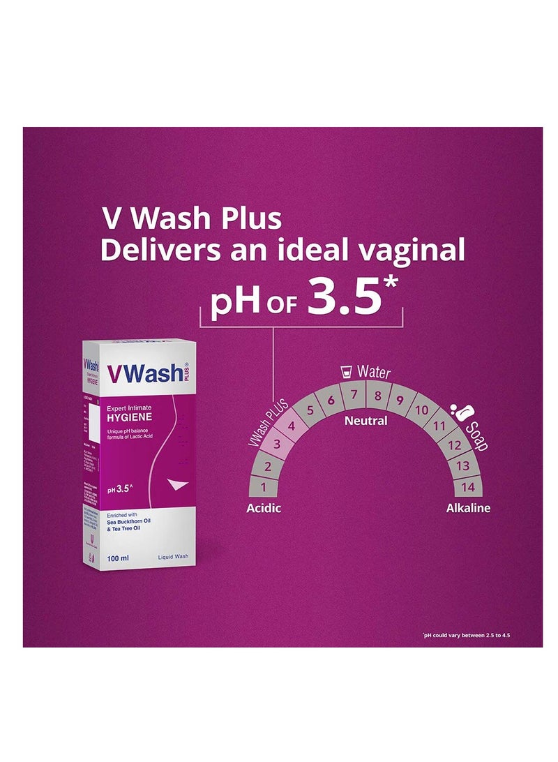 VWash Plus Expert Intimate Hygiene Wash, 350 ml, Prevents Itching, irritation & dryness, No Paraben & SLS, Suitable For All Skin Types, For Daily Use - Image 4