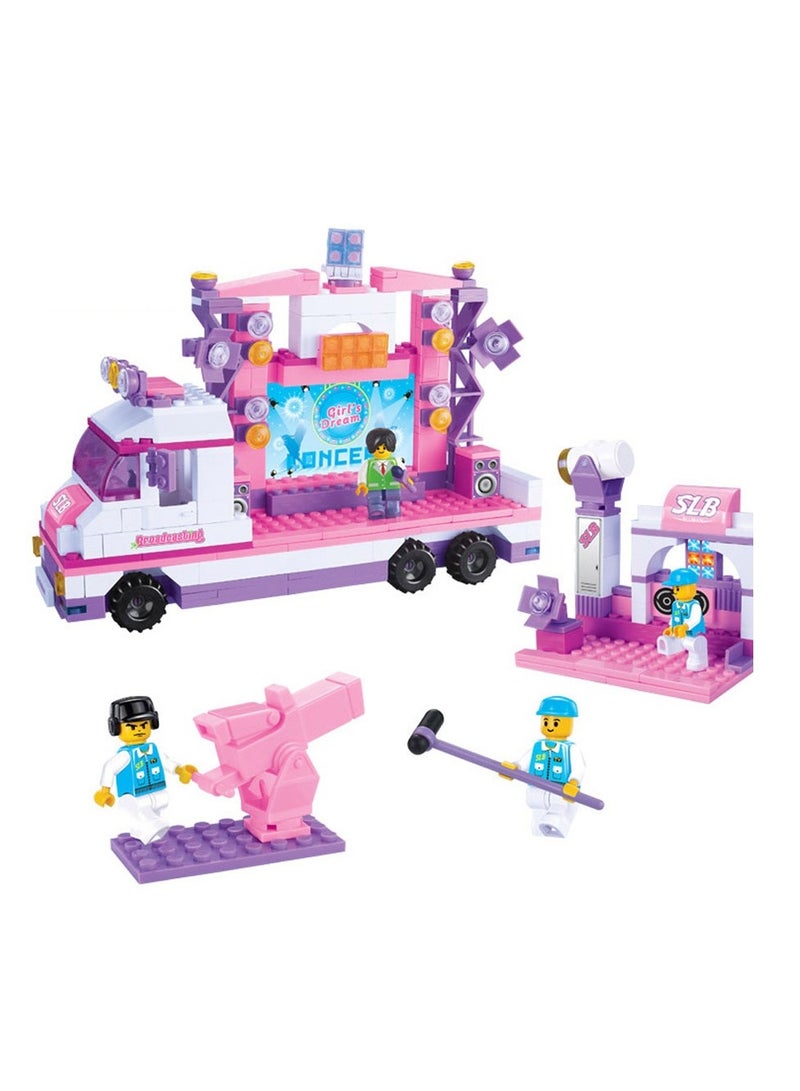 Sluban Sulban - Girls Dreams Lighting Stage Car Bricks Set 369 Pieces - M38-B0253 - Image 2