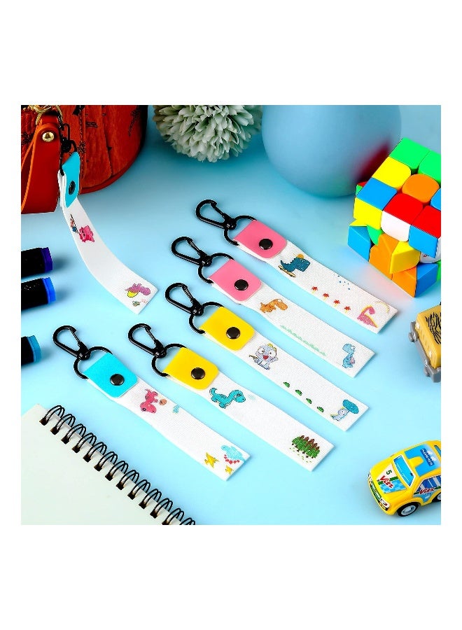 Personalized Dinosaur Name Tag Set, 6 Kids ID Tags for Backpack, Daycare, Water Bottle - Fun u0026 Functional Backpack Accessories - Image 2