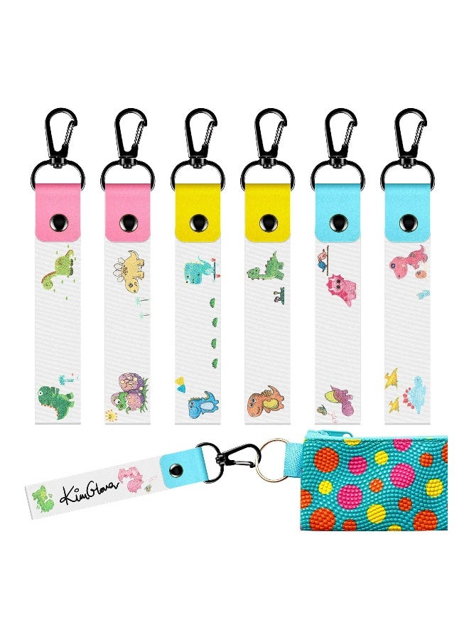 Personalized Dinosaur Name Tag Set, 6 Kids ID Tags for Backpack, Daycare, Water Bottle - Fun u0026 Functional Backpack Accessories - Image 1