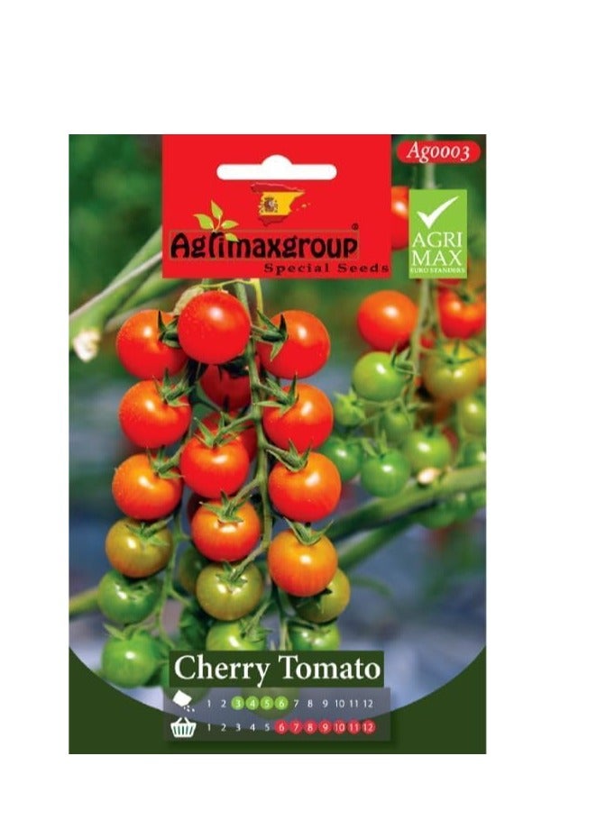 Generic Cherry Tomato | Premium Quality Seeds by Agrimaxgroup Hybrid, seeds Organic Vegetable Seeds for Home and Garden Potted Plants,Easy to Plant,| Made in SPAIN 
