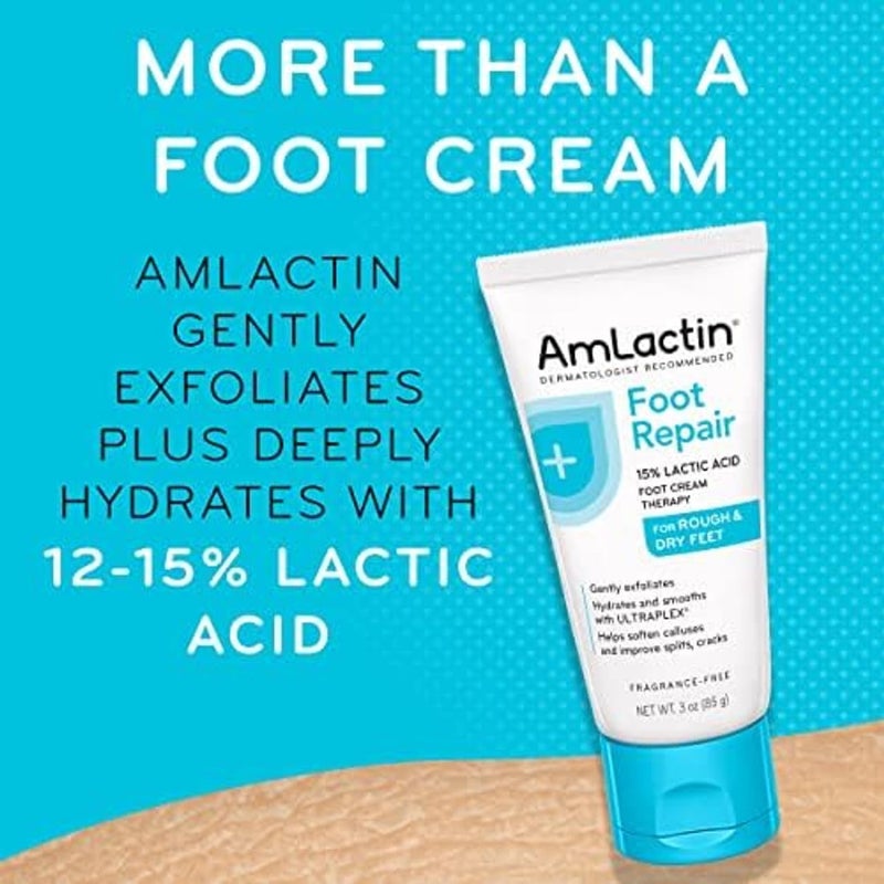 AmLactin كريم علاج القدمين من أملاكتين، 3 أونصة (عبوة من 2) - Image 4