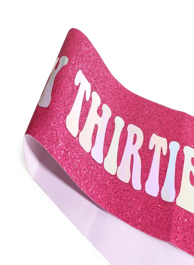 Ramciyo 30th Birthday Sash, Cheers to 30 Years Birthday Party Decorations, Happy 30th Birthday Party Favor - Image 4
