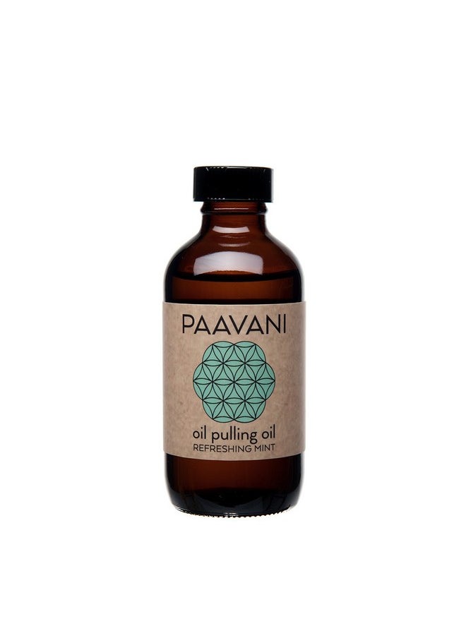 PAAVANI - Ayurveda Oil Pulling For Teeth And Gums (8 Fl Oz) - Coconut Mint Pulling Oil - Healthy Gums And Teeth - Helps With Bad Breath - Image 1