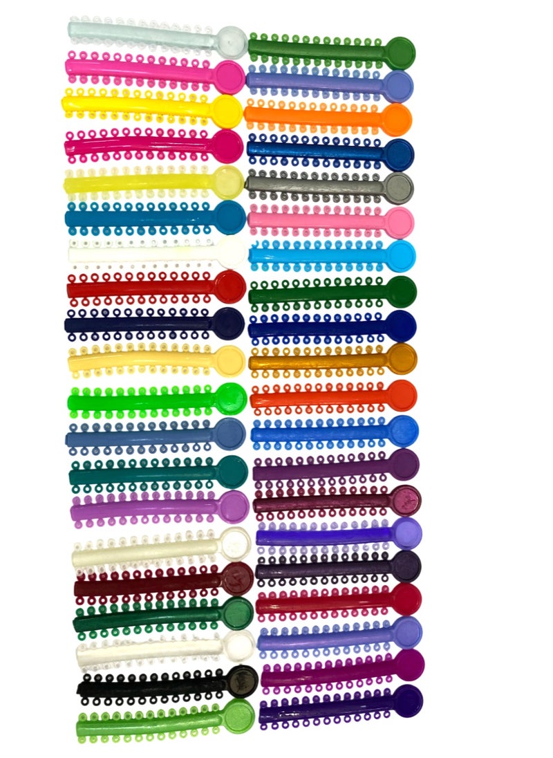 KME 40 Pcs Orthodontic Ligature Ties Multi Color Orthodontic Elastomeric O Rings Braces Rubber Bands  - Image 3