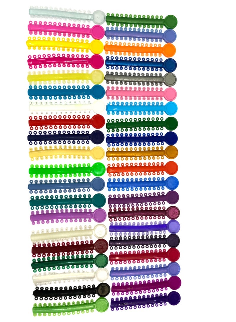 KME 40 Pcs Orthodontic Ligature Ties Multi Color Orthodontic Elastomeric O Rings Braces Rubber Bands - Image 4