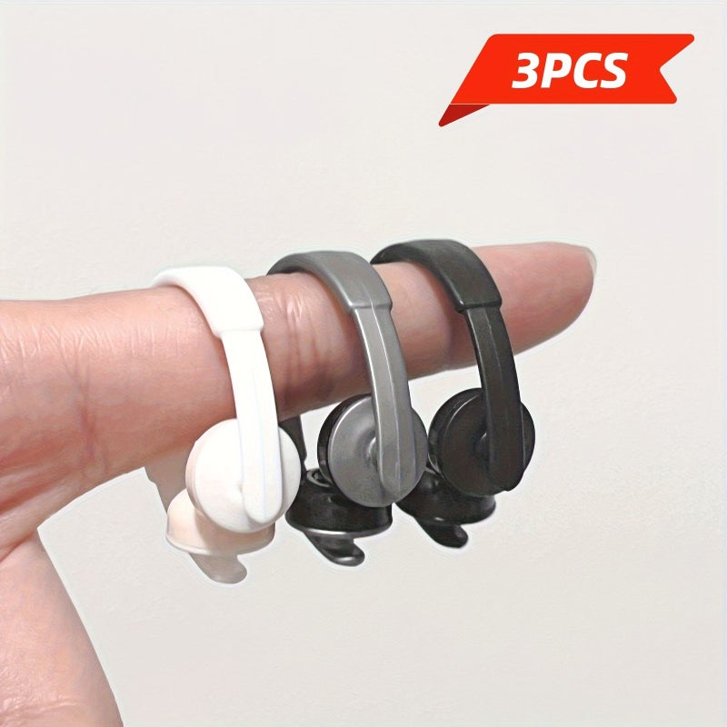 3pc Dollhouse Miniature Headphone Model Adjustable Headband Decor No Electricity Needed Photography Scene Props Micro Landscape Festival Halloween Christmas Craft Collectibles - Image 1
