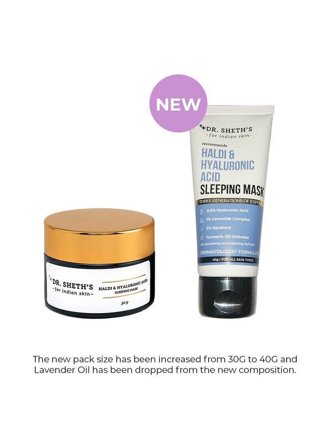 Dr. Sheth's قناع النوم الكريمي بالهالدي وحمض الهيالورونيك مع السيراميد وفيتامين إي لتوحيد لون البشرة وعلاج حب الشباب والبهتان وترطيب البشرة، عبوة من قطعة واحدة - Image 5