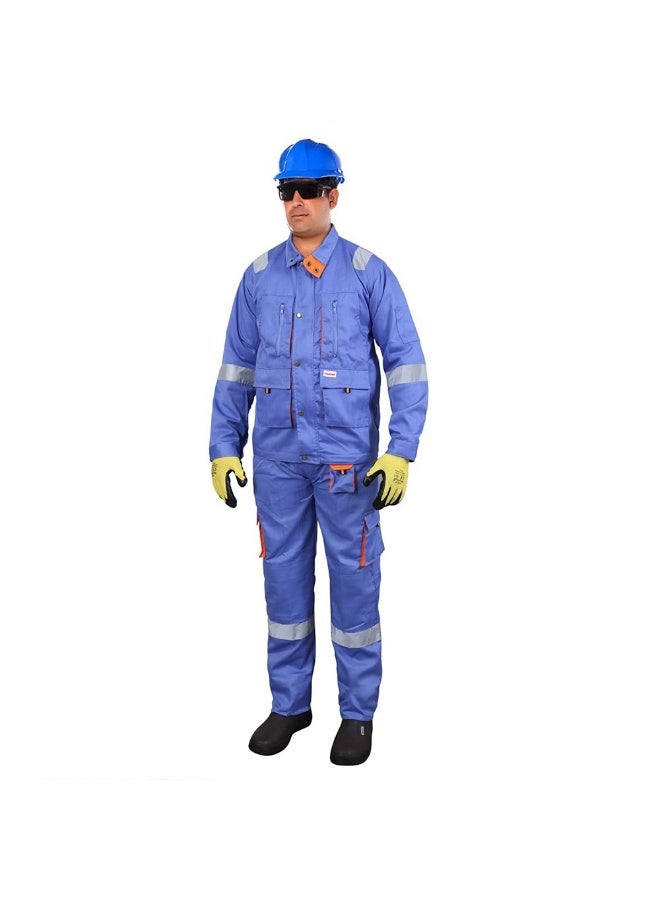 Vaultex TDB 190GSM Twill Pant & Shirt, Petrol Blue, 2XL - Image 1