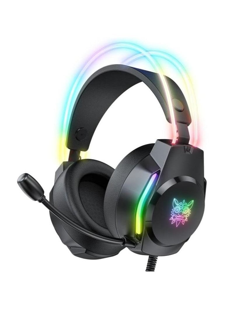onikuma ONIKUMA X26 Professional Wired Gaming Headphones HD Mic Stereo Surround Sound RGB  - Image 1