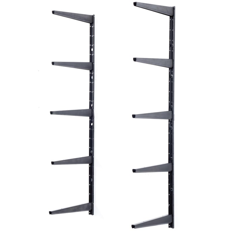 Delta Minimalistic Black Shelf Brackets Cycle, Set of 10 Fully Adjustable 12-inch Heavy Duty Shelf Brackets, Holds Up to 480 lbs, Modern Shelf Bracket for Wood Shelves - Image 1