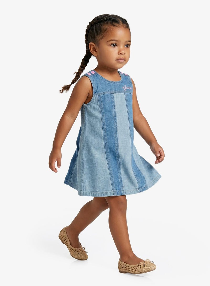 GUESS Kids Denim Sleeveless Mini Dress - Image 2