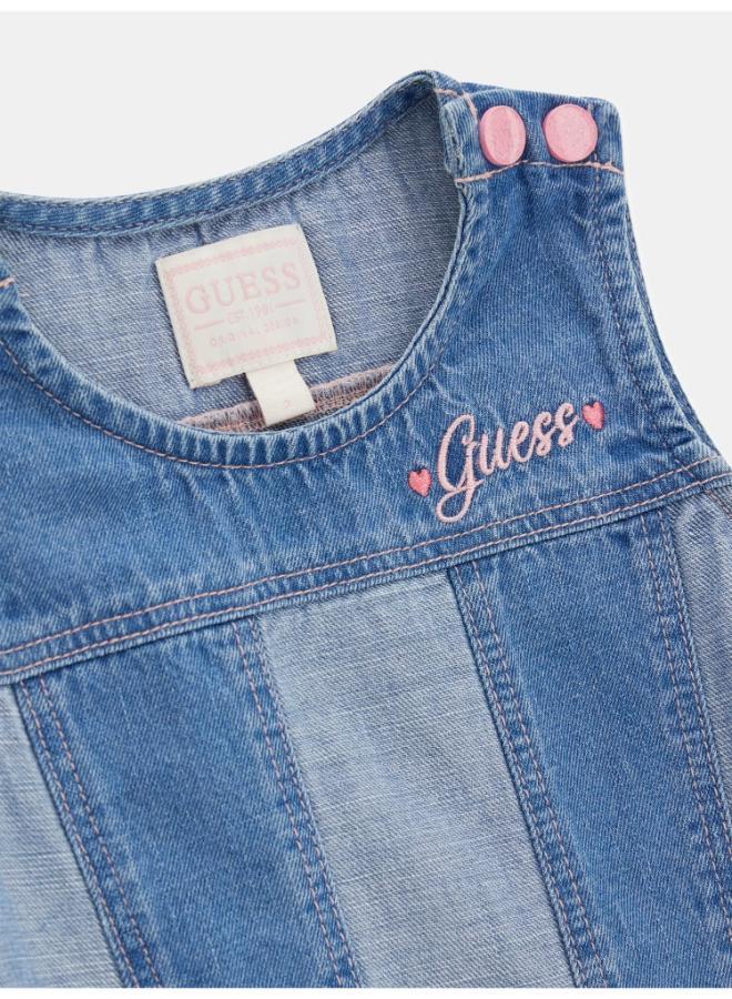 GUESS Kids Denim Sleeveless Mini Dress - Image 5