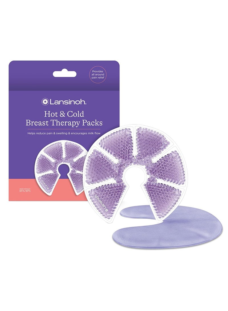 Lansinoh عبوة ثلج لعلاج الثدي 2 قطعة، وسادة هلام للرضاعة، تخفيف الألم أثناء الرضاعة لالتهاب الثدي، تخفيف ألم الحلمة، انسداد القنوات، ألم الرضاعة، احتقان والتهاب الثدي - Image 1