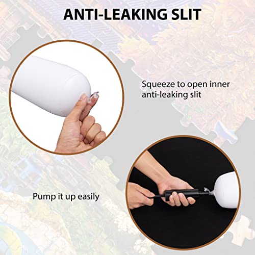Becko US 3000 Piece Puzzle Mat Roll Up with Drawstring Bag & Black Pump, Jigsaw Felt Mat with Anti-Leak Tube & 3 Elastic Bands for Easy Storage, Portable Puzzle Keeper for 3000 2000 1500 1000 Pieces - Image 3