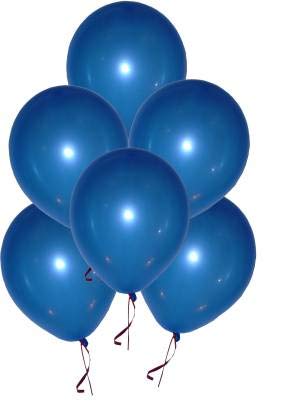 Balloonistics 10 Inch HD Metallic Shiny Balloons for Birthday Decoration, Decoration for Weddings, Engagement, Baby Shower, 1st Birthday, Anniversary, Birthday Party (Pack of 50) (Blue) - Image 1