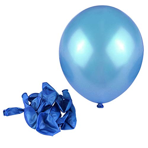 Balloonistics 10 Inch HD Metallic Shiny Balloons for Birthday Decoration, Decoration for Weddings, Engagement, Baby Shower, 1st Birthday, Anniversary, Birthday Party (Pack of 50) (Blue) - Image 2