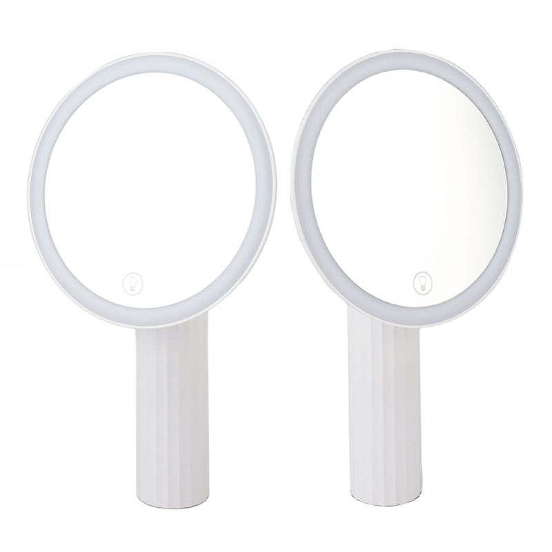 مرآت مكياج LED محمولة بخطاف مع إضاءة ملئية - مرآة مكياج مساحة كبيرة - أداة مكياج - Image 2