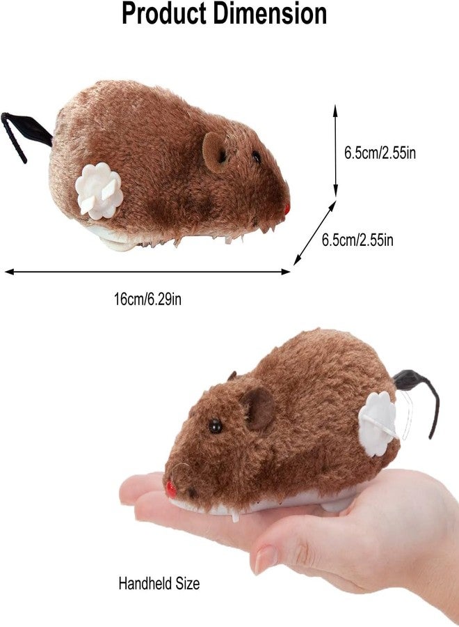 Mallexo Plastic Wind Up Moving Rat Toys for Kids Mice Set of 4PCs Running Mouse Toys for Girls and Boys Multi-Color Mouses Toy for Dog and Cat Toys - with Fur Mouse Playset for Best Birthday Gift Set - Image 4