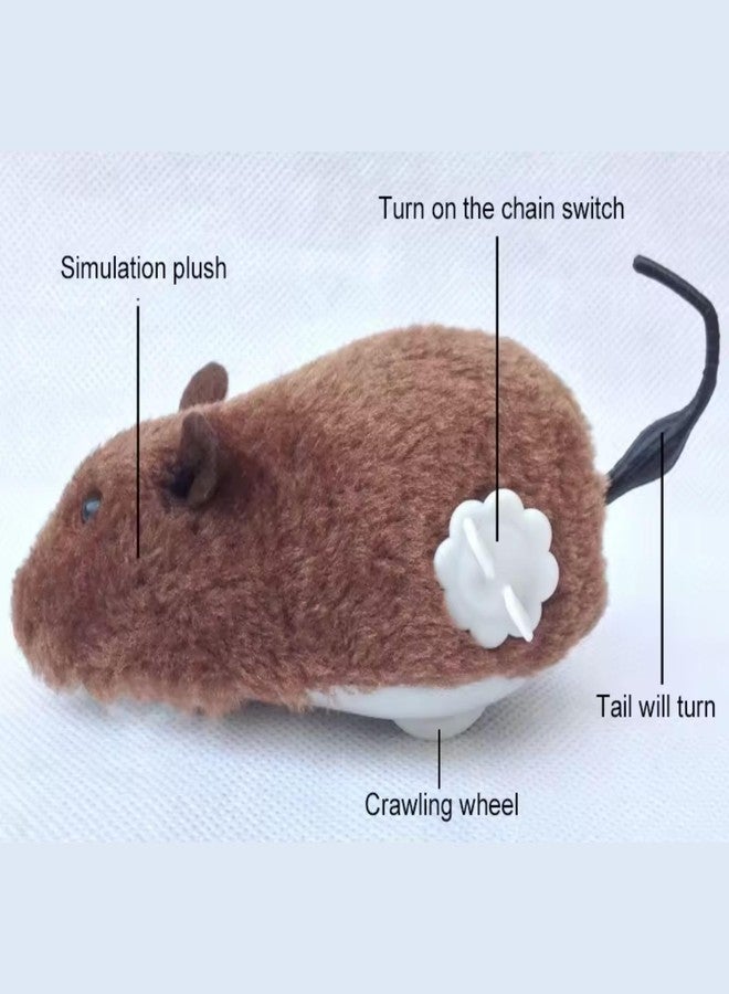 Mallexo Plastic Wind Up Moving Rat Toys for Kids Mice Set of 4PCs Running Mouse Toys for Girls and Boys Multi-Color Mouses Toy for Dog and Cat Toys - with Fur Mouse Playset for Best Birthday Gift Set - Image 3