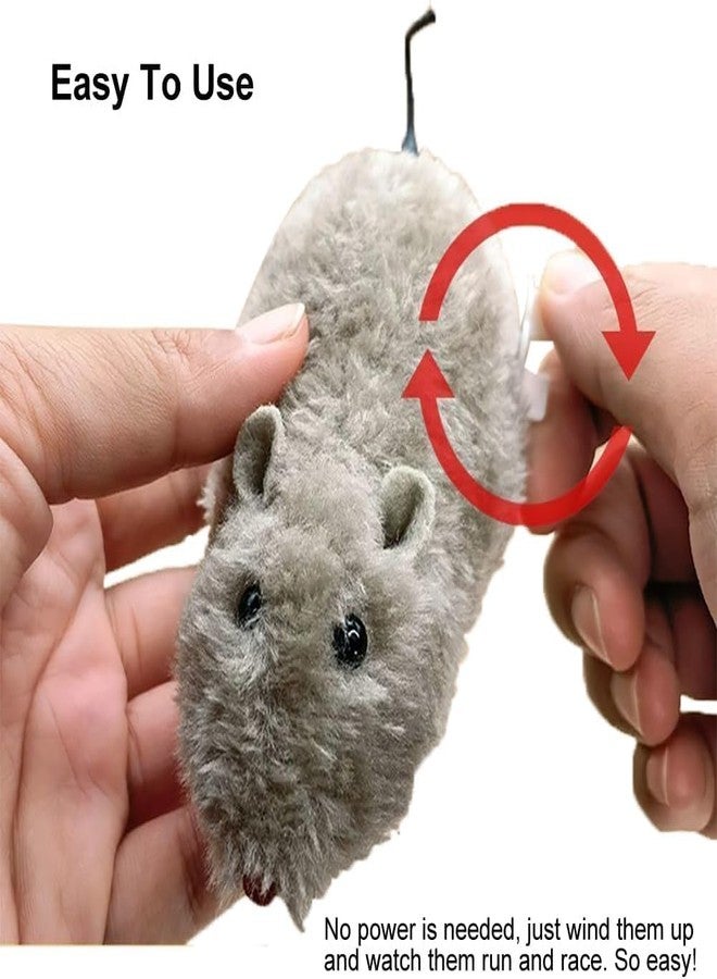 Mallexo Plastic Wind Up Moving Rat Toys for Kids Mice Set of 4PCs Running Mouse Toys for Girls and Boys Multi-Color Mouses Toy for Dog and Cat Toys - with Fur Mouse Playset for Best Birthday Gift Set - Image 5