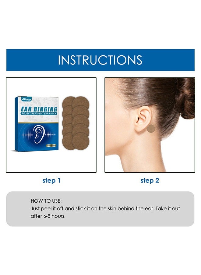 SOUTH MOON Relief Tinnitus Ear Patch, Herbal Ringing Ear Care Relief Patches, Ear Infection Treatment Plaster Health Care for Hearing Loss and Ear Pain Relief, Soothing Ear Pain, Itchiness (10Pcs)  - Image 3