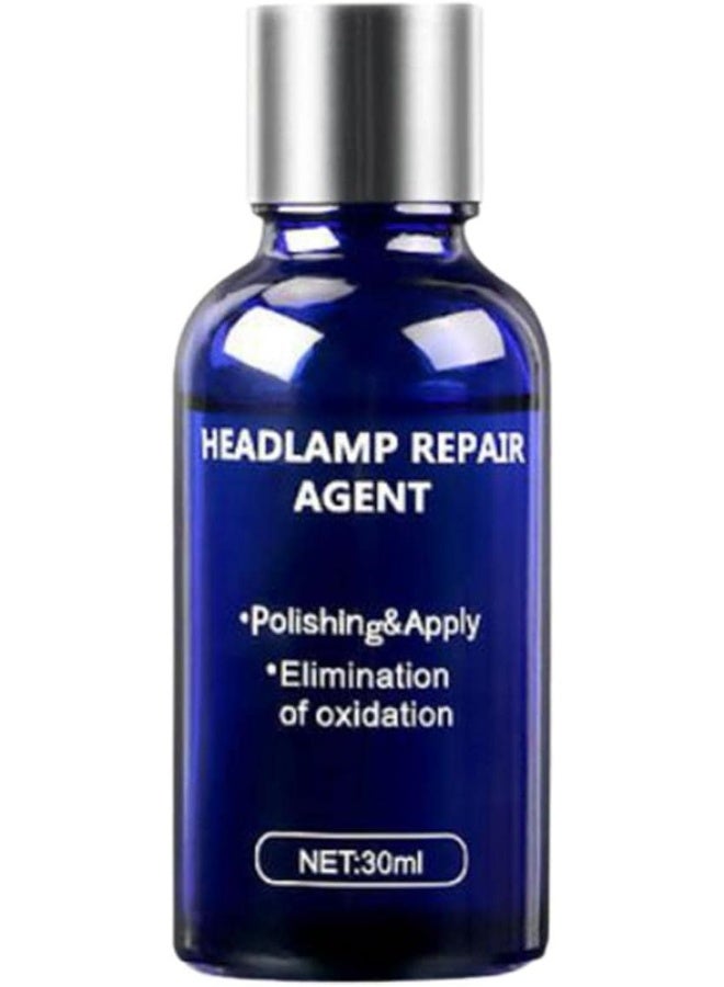 Headlight Polish Liquid, Car Headlight Repair Kit, 30ml Headlight Cleaner with Sponge Pad Glove and Sandpaper - Image 1