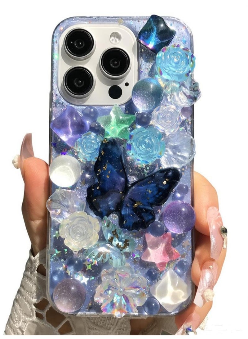Compatible with iPhone 15 Pro phone case, soft case for shock, collision, and fall protection, Starry Sky deep blue night - Image 1