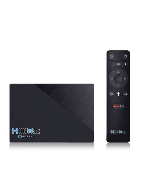 H96 Max 8K Smart TV BOX Android 11.0 Media Player with Remote Control, Quad Core RK3566, RAM: 4GB, ROM: 32GB, Dual Frequency 2.4GHz WiFi / 5G, Plug Type:US Plug