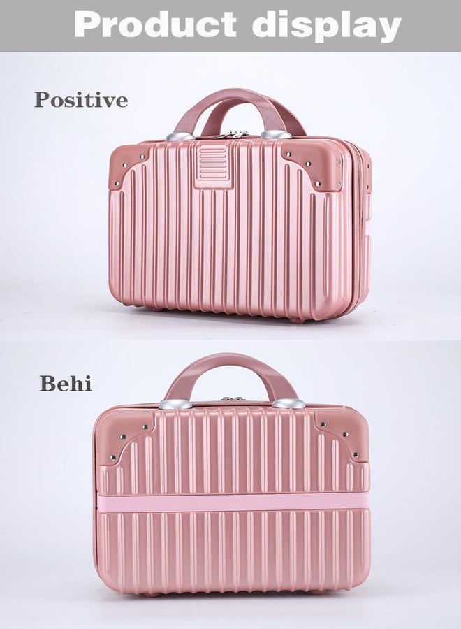 SUNBEET Makeup Case Suitcase, Mini Bag, Mini Hard Shell Travel Luggage, Women Portable Water Proof Carrying Suitcase, Organizer Bag, Small Hard Shell Cosmetic Lugge Bag, Water Proof (C-Rose Gold) - Image 4
