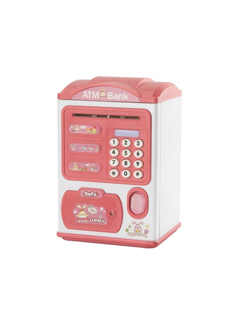 childrens multi-functional piggy bank piggy bank Boys and Girls childrens toy fingerprint password automatic money roll wholesale6709 pink English please take multiple of 48 boxes in the whole box 6709 pink English please take multiple of 48 boxes in the whole box