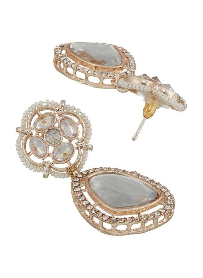 Priyaasi Post and Back Women Brass Earrings with pattern and secured with Post and Back closure and styled in ideal for Ethnic moments — perfect for fashion-forward occasions.  - Image 4