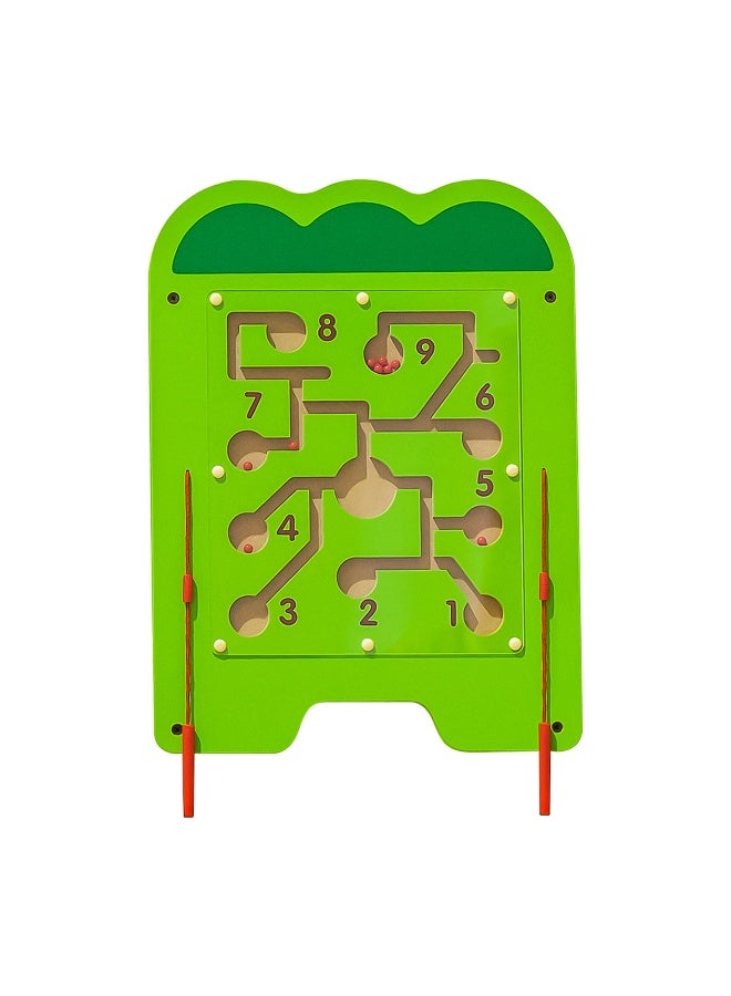 Viga Large Crocodile Activity Panel, 5-in-1 Montessori Wooden Wall Toy, Sensory Learning Board for Brain & Motor Skill Development, Eco-Friendly Educational Toy, for Boys & Girls 18M+ - Image 5