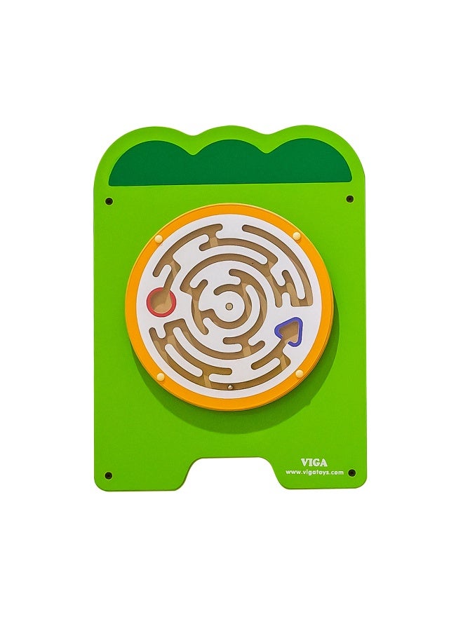 Viga Large Crocodile Activity Panel, 5-in-1 Montessori Wooden Wall Toy, Sensory Learning Board for Brain & Motor Skill Development, Eco-Friendly Educational Toy, for Boys & Girls 18M+ - Image 3
