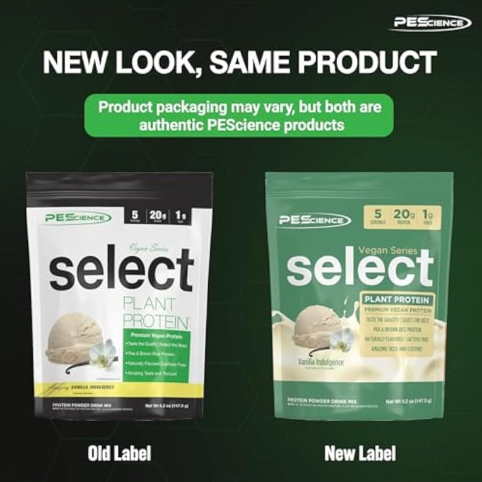 PEScience Select Vegan Protein Powder, Plant Based Protein Powder, Amazing Taste, Smooth Texture, Pea and Brown Rice Blend, Dairy Free, Lactose Free, Gluten Free - Vanilla Indulgence, 5 Servings - Image 2