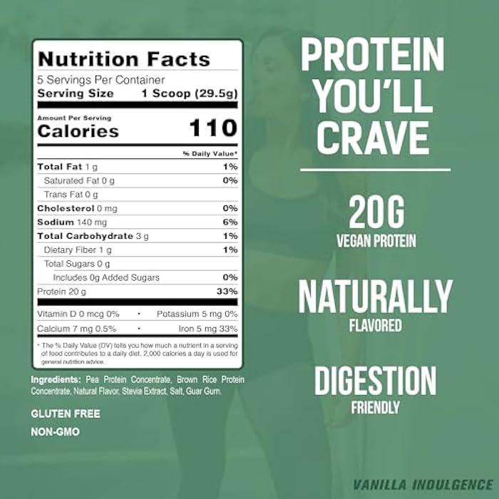 PEScience Select Vegan Protein Powder, Plant Based Protein Powder, Amazing Taste, Smooth Texture, Pea and Brown Rice Blend, Dairy Free, Lactose Free, Gluten Free - Vanilla Indulgence, 5 Servings - Image 4