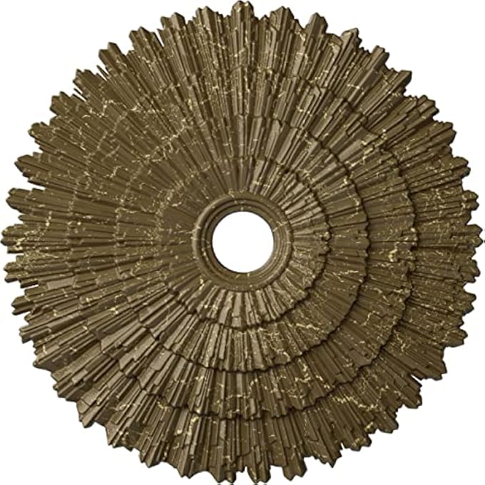 CM24ENMMC ERYN CEILING MEDALLION, 24 3/4"OD X 3 1/4"ID X 1 7/8"P, HAND-PAINTED MISSISSIPPI MUD CRACKLE - Image 2