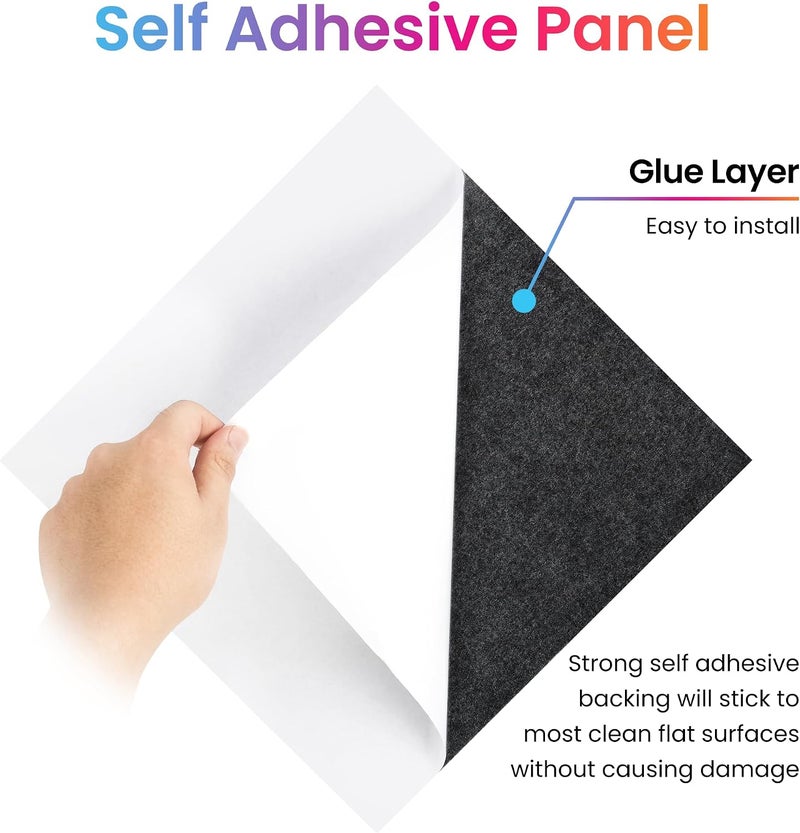 Fstop Labs Acoustic Foam Panels, 0.4" X 12" X 12", Sound Absorbing & Insulation, Beveled Edge Tiles - Image 2