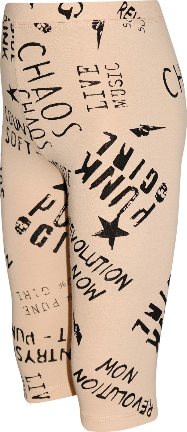Lovetti Punk Girl Girl Patterned Below Knee Leggings Capri  - Image 2