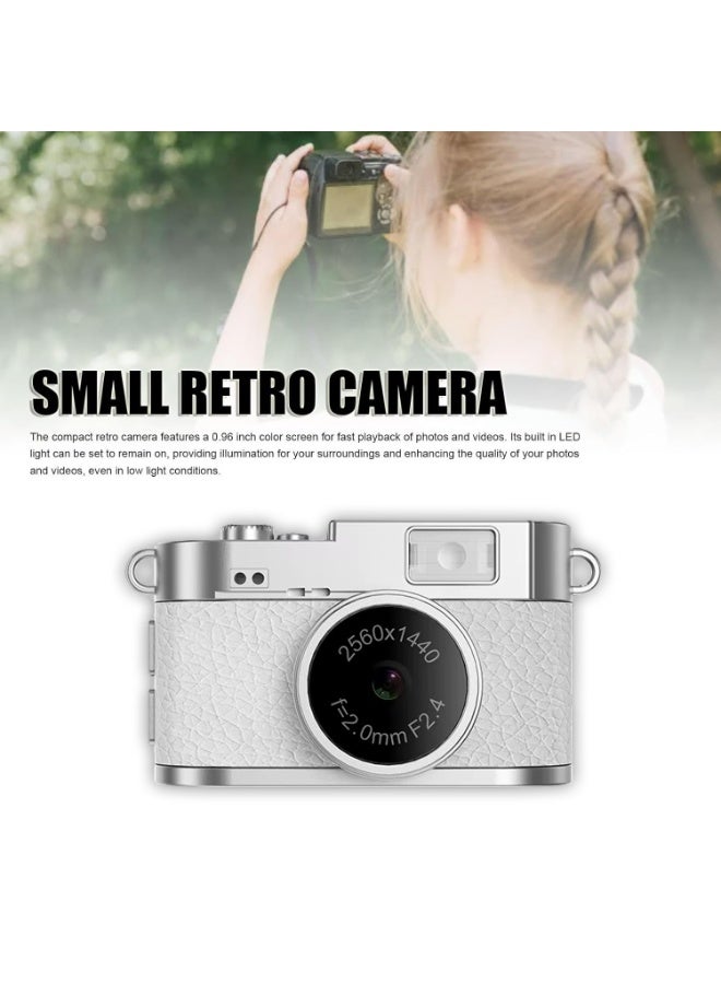 Mini Retro Digital Camera 2K 1440p – Portable Compact Camcorder with 30FPS Video, Wide Zoom, Switchable Creative Filters, Instant Photo Capture, Lightweight Beginner-Friendly Pocket Camera for Travel and Gifts - Image 2
