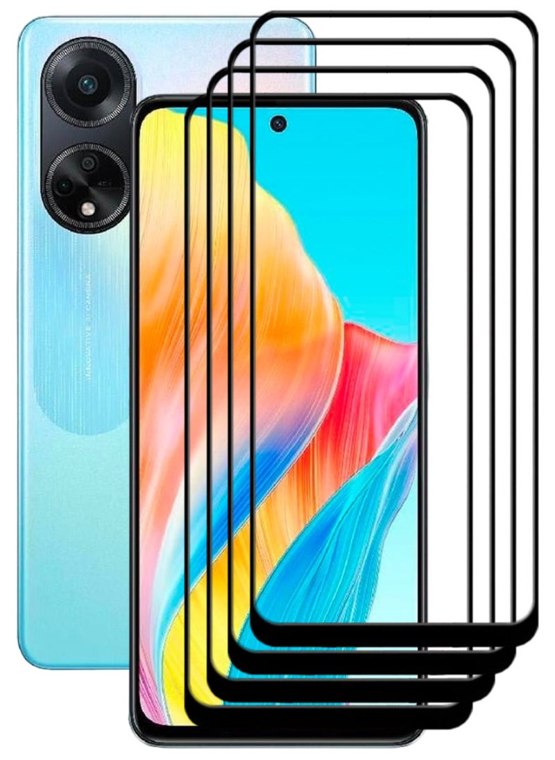 ACLIX 4 Pieces Antistatic ESD Dustproof Premium Quality High Definition Tempered Glass Screen Protector Designed For Oppo A98 - Image 1