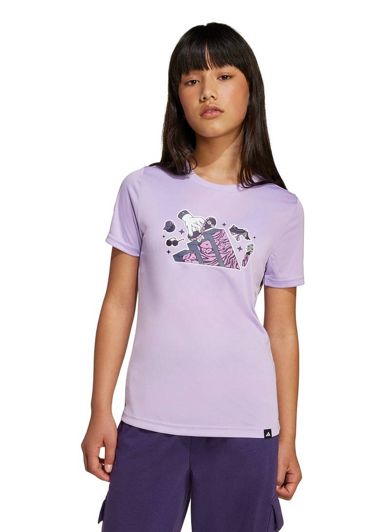 اديداس تيشيرت برسومات حيوانات بتقنية كلايماكول للشباب - Image 1